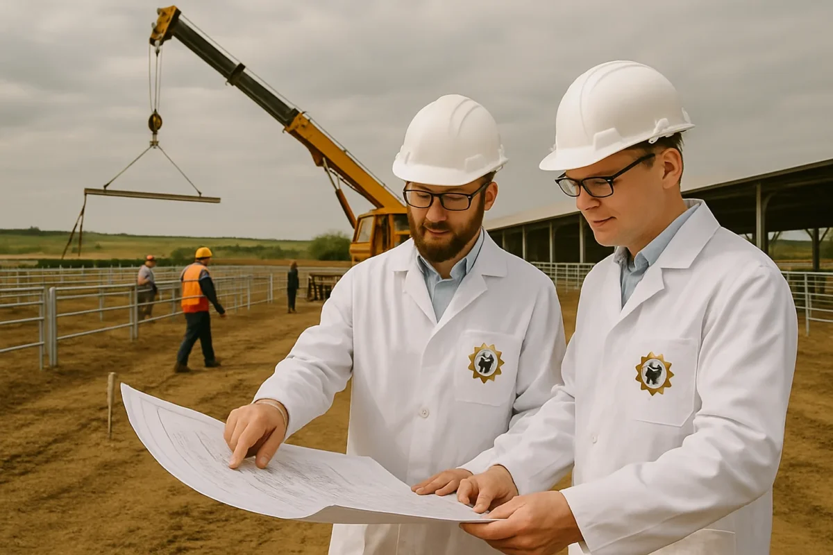 HB Agromach mühendisleri sahada proje inceliyor